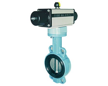 Klapka mezipřírubová 2094E+pneupohon SRN DN50