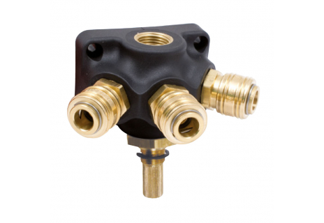 Krabice průchozí DVD 1/2"+odpouštění 3xrychlospojka