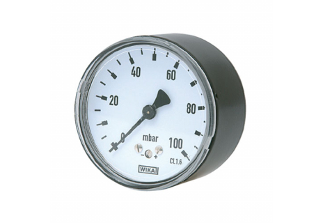 Manometr pro nízké tlaky MKZ 100mm 1/2" -100 až 0 mbar