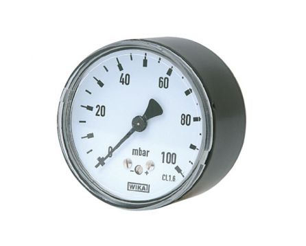 Manometr pro nízké tlaky MKZ 100mm 1/2" -160 až 0 mbar