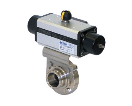 Klapka mlékárenská MS3C+pneupohon SRN DN65