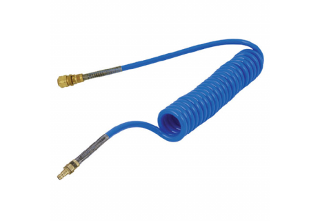 Hadice spirálová PU 6/4mm 2m černá s koncovkami