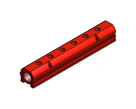 Lišta jednostranná 3/4" 6x1/4" červená
